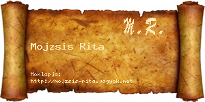 Mojzsis Rita névjegykártya